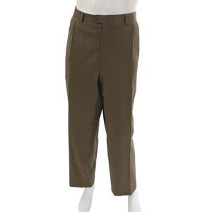 Santorelli Mens Dress Pants Brown 100% WV Button Classic Size 40